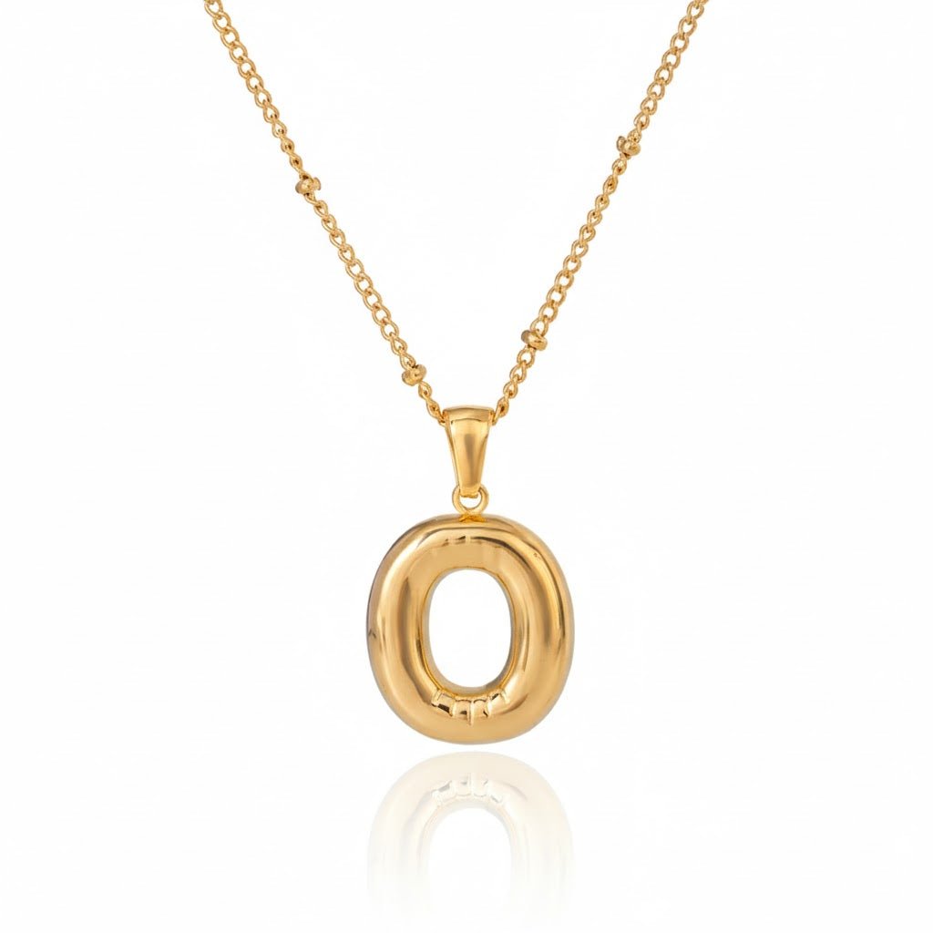 Gold Initial Necklace – Vergoldete Buchstaben - Halskette aus Edelstahl (A–Z) - PULXERA