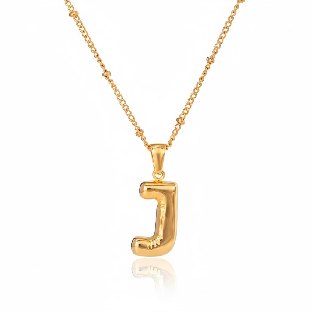 Gold Initial Necklace – Vergoldete Buchstaben - Halskette aus Edelstahl (A–Z) - PULXERA