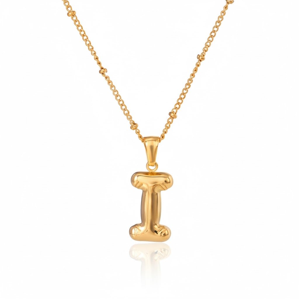 Gold Initial Necklace – Vergoldete Buchstaben - Halskette aus Edelstahl (A–Z) - PULXERA