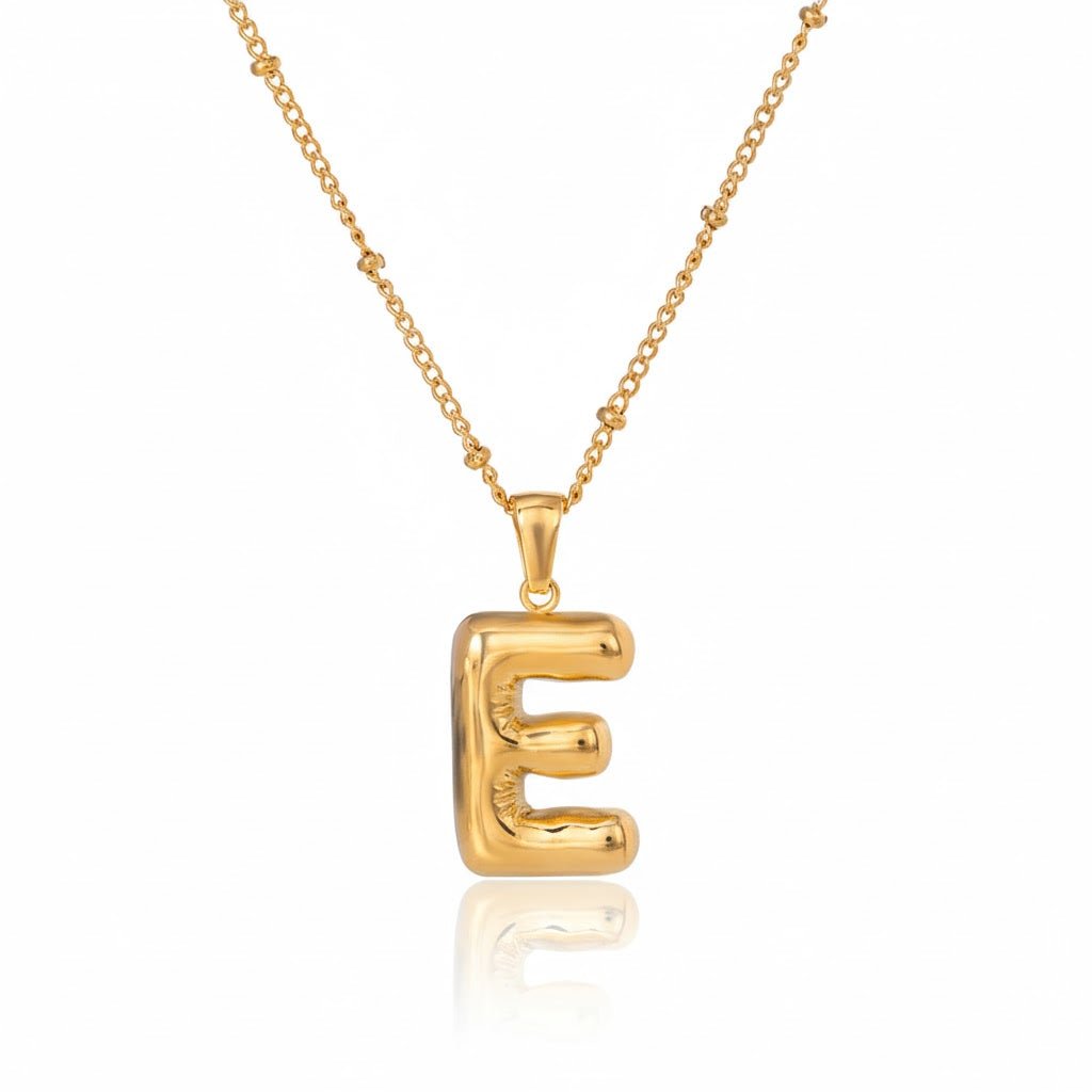 Gold Initial Necklace – Vergoldete Buchstaben - Halskette aus Edelstahl (A–Z) - PULXERA