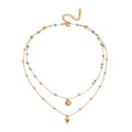 Golden Harmony Layered Necklace – Turquoise Edition - PULXERA