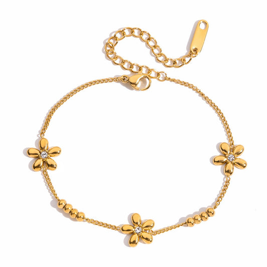 Goldenes Blumen - Armband – Verspielt, Elegant & Alltagstauglich - PULXERA