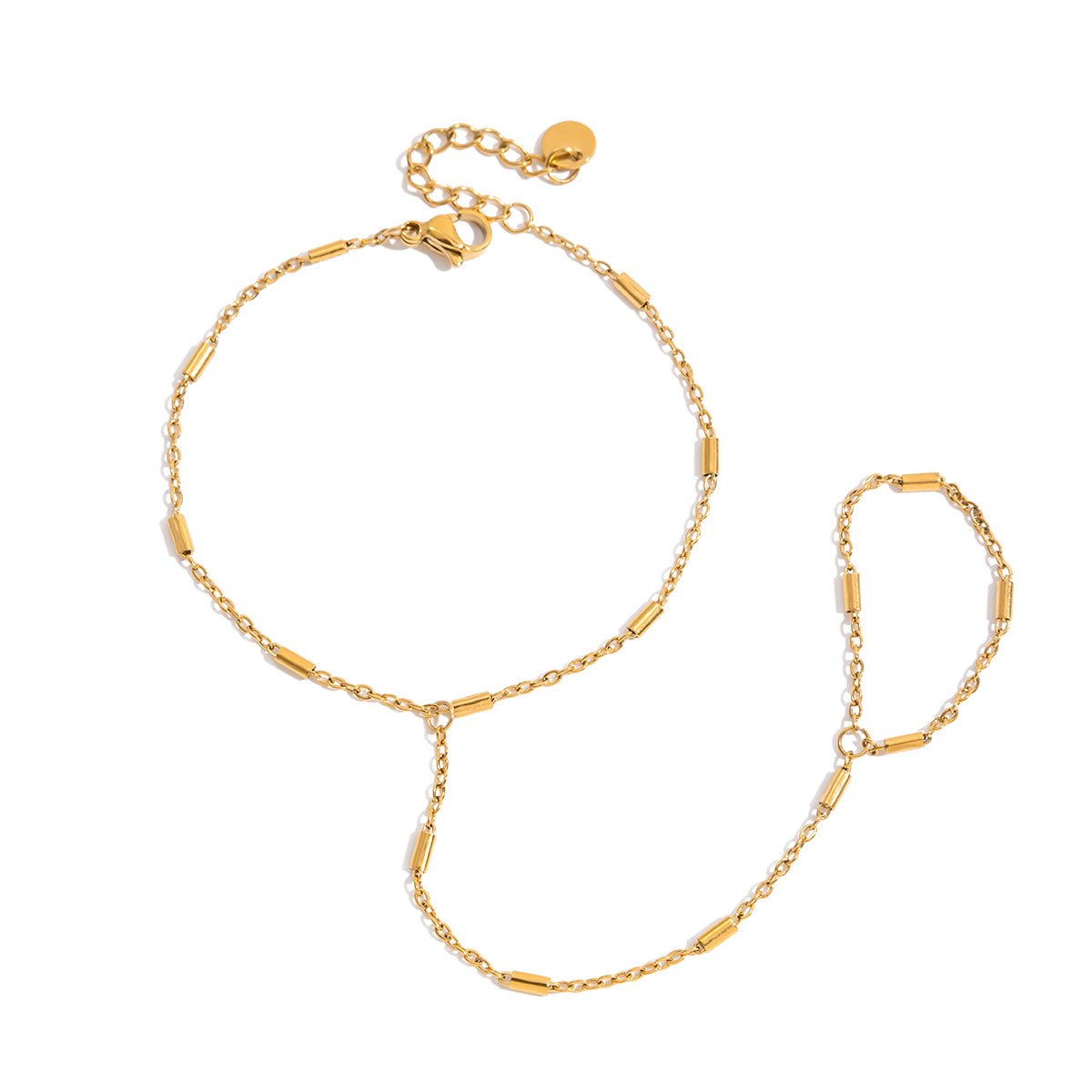 Handkettchen mit Zylinder - Elementen im 18K Gold look - PULXERA