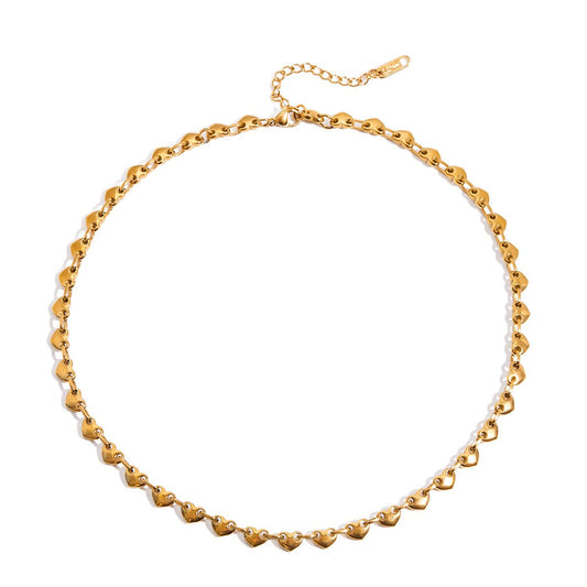 Heartline Halskette im 18K Gold Look - PULXERA