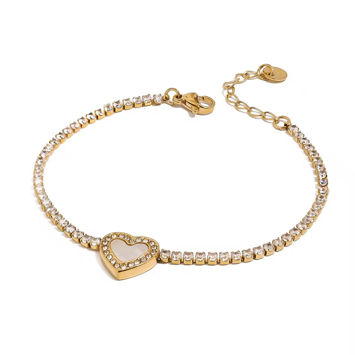 Heartshine Armband – Funkelndes Herz im 18K Gold Look - PULXERA