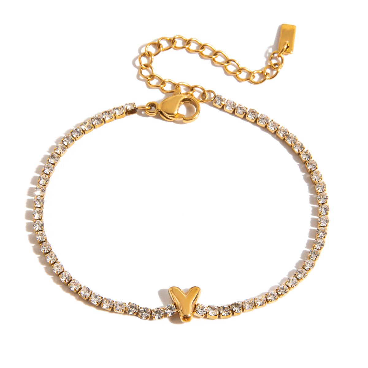 Initial Diamond Armband im 18K Gold look - PULXERA