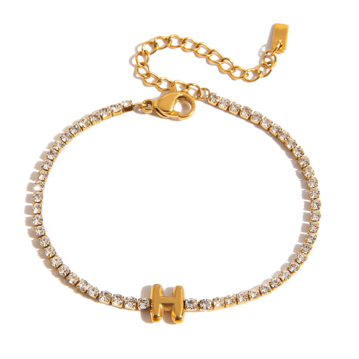 Initial Diamond Armband im 18K Gold look - PULXERA