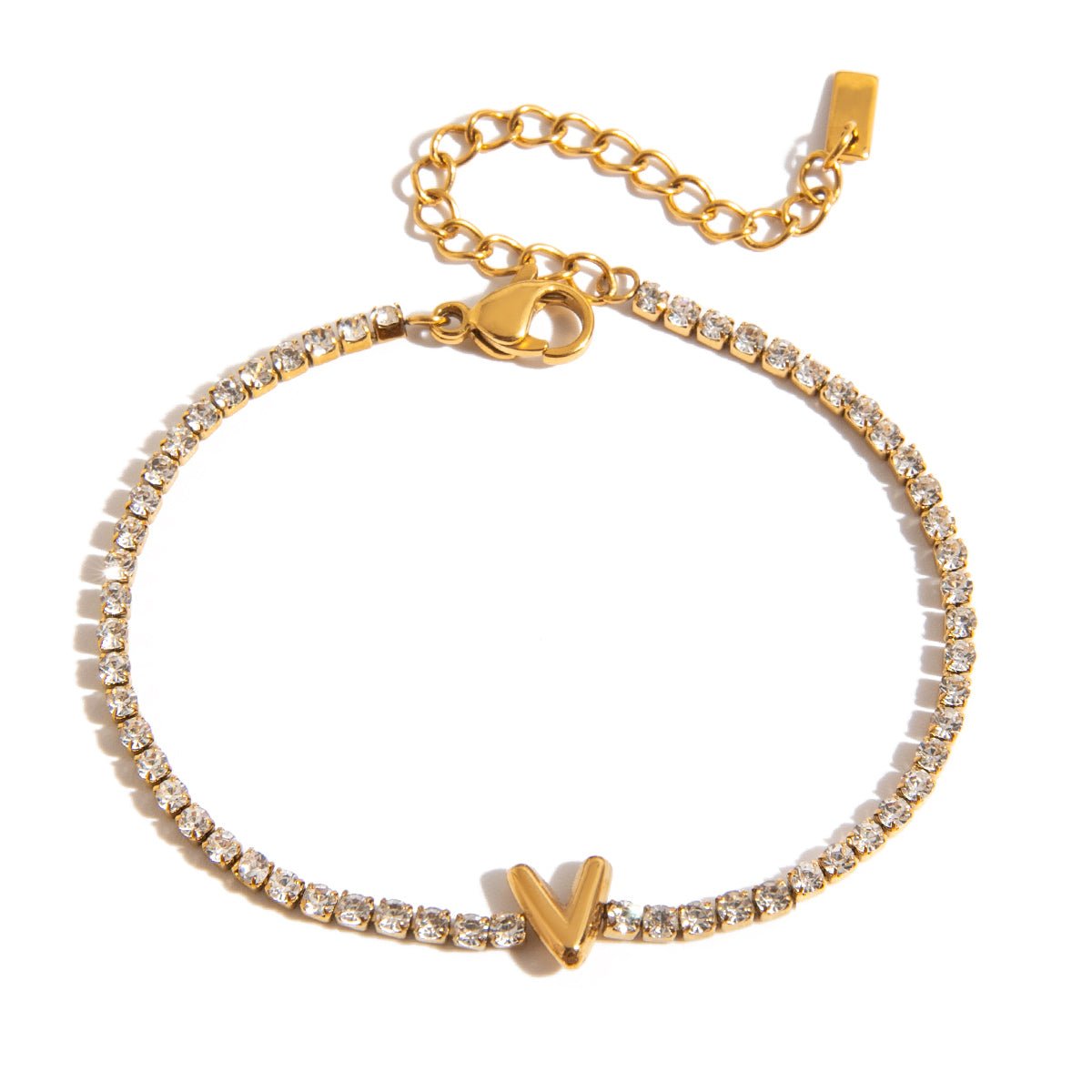 Initial Diamond Armband im 18K Gold look - PULXERA