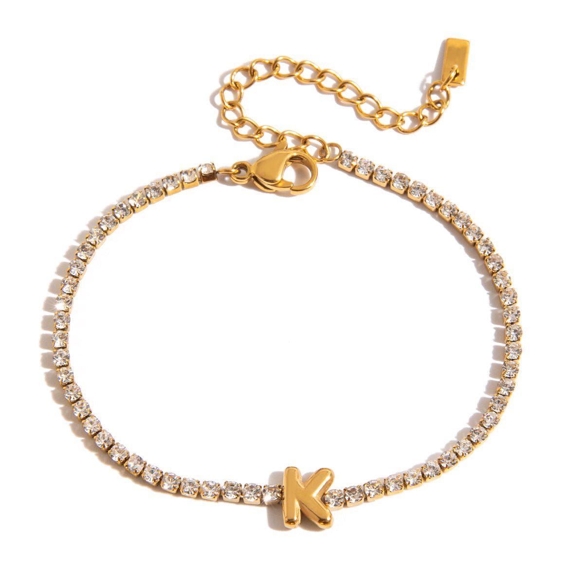 Initial Diamond Armband im 18K Gold look - PULXERA
