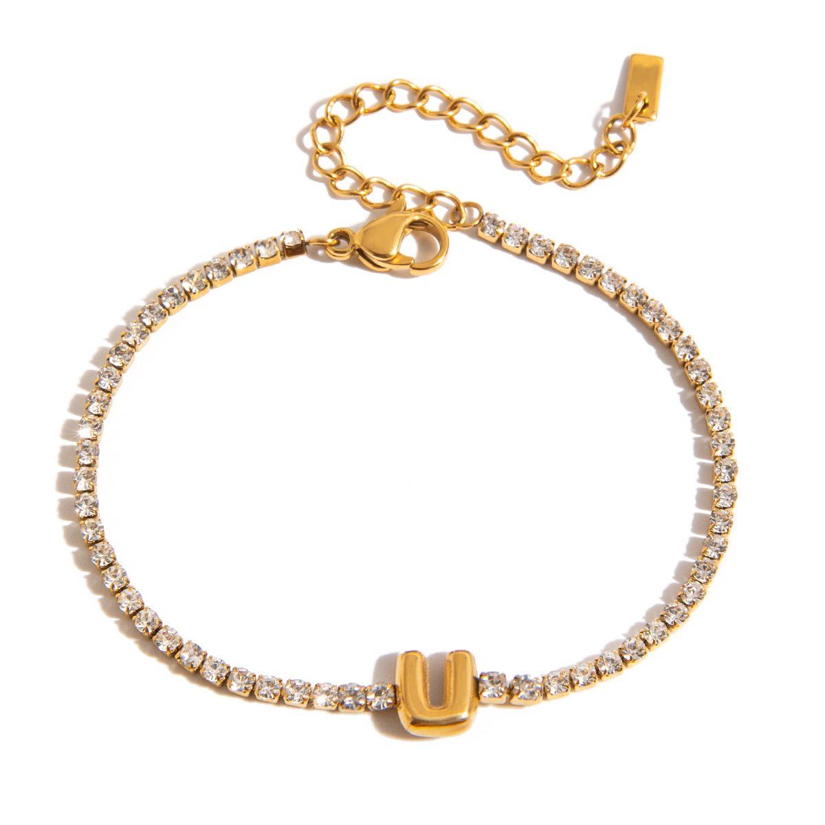 Initial Diamond Armband im 18K Gold look - PULXERA