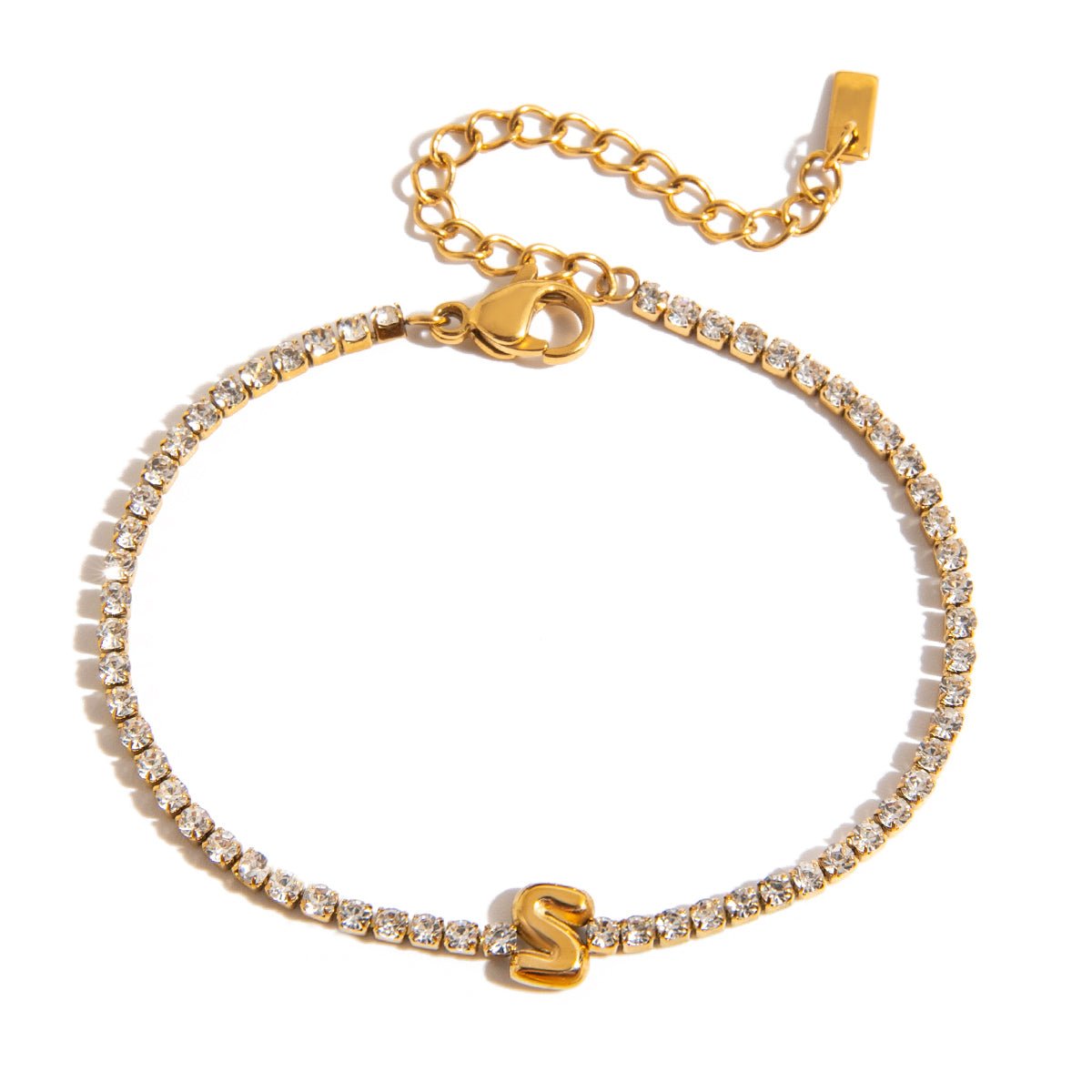 Initial Diamond Armband im 18K Gold look - PULXERA