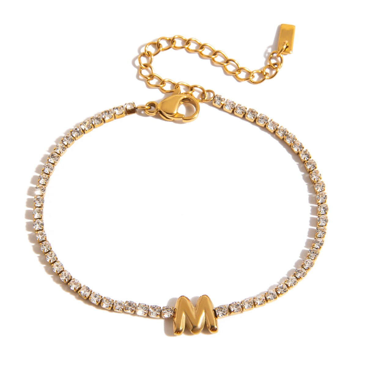 Initial Diamond Armband im 18K Gold look - PULXERA