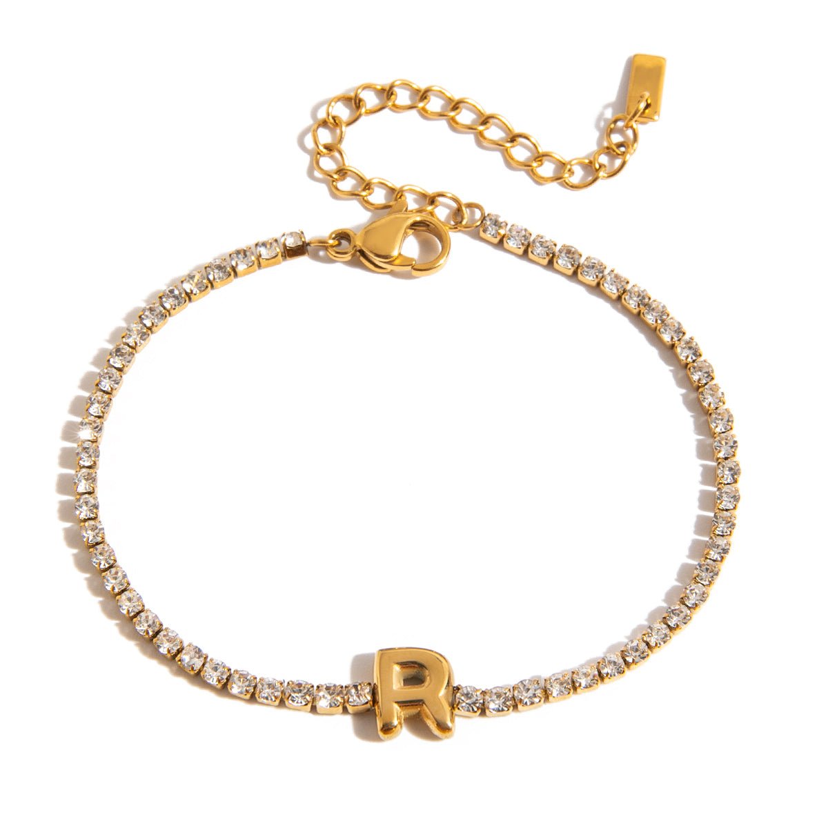 Initial Diamond Armband im 18K Gold look - PULXERA