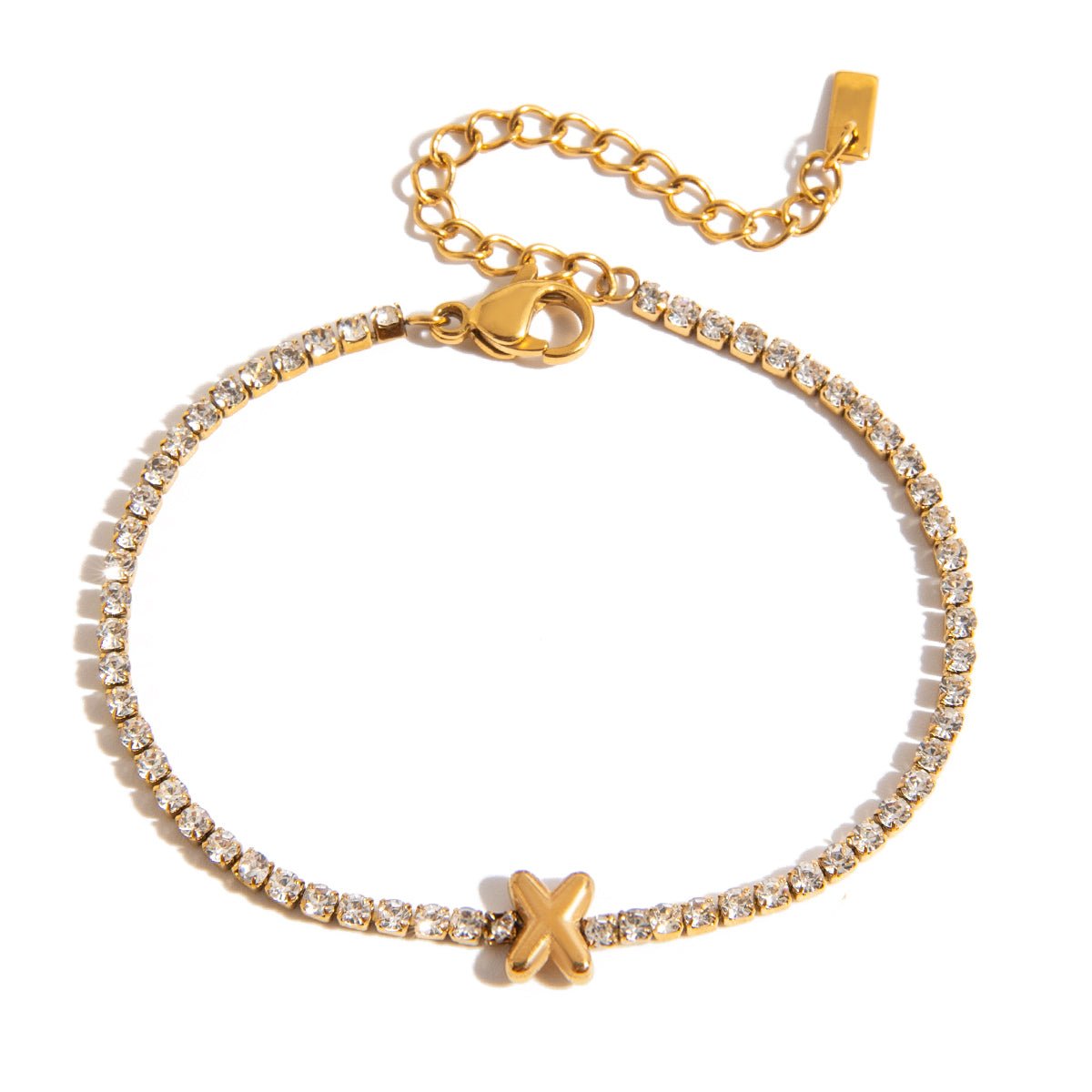 Initial Diamond Armband im 18K Gold look - PULXERA