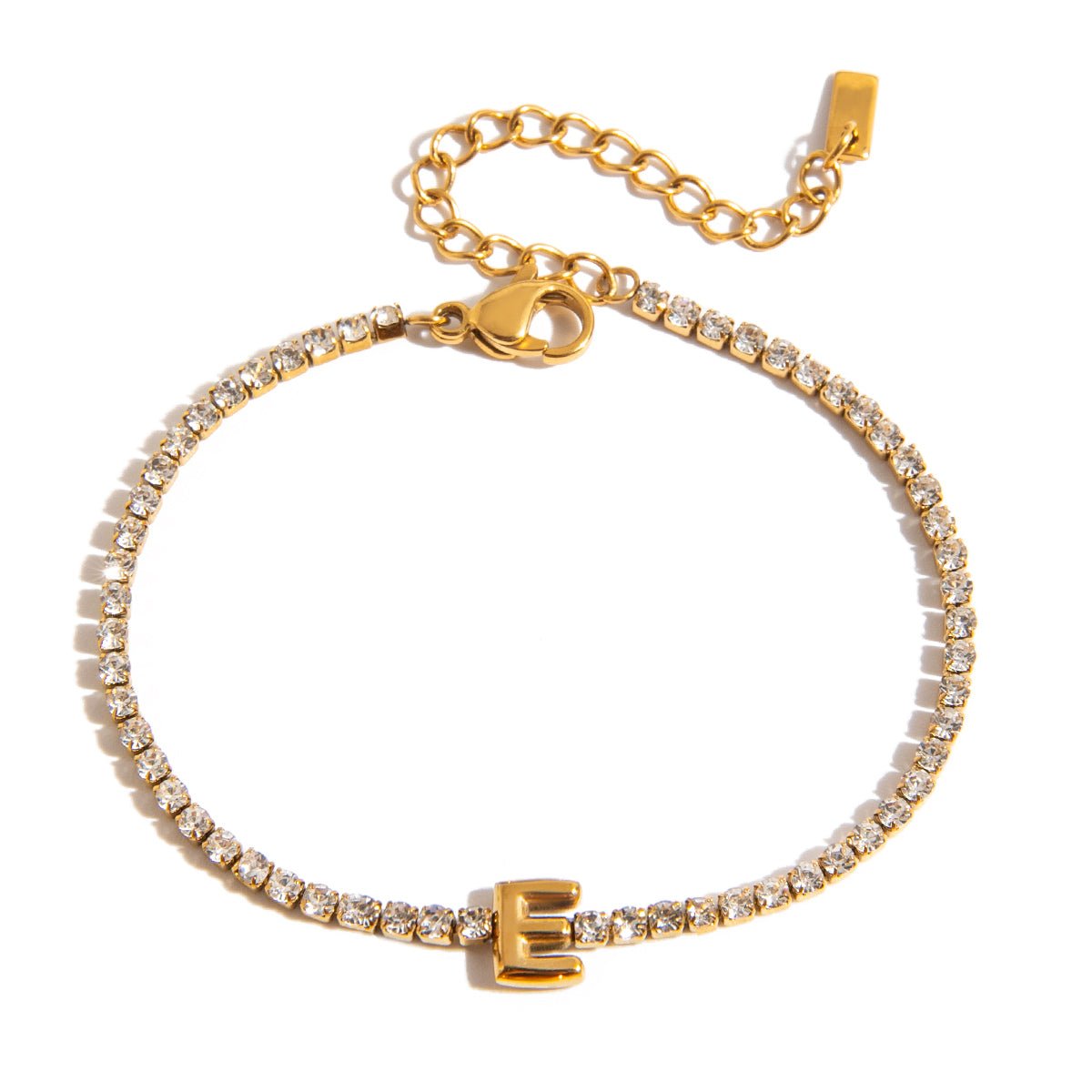 Initial Diamond Armband im 18K Gold look - PULXERA