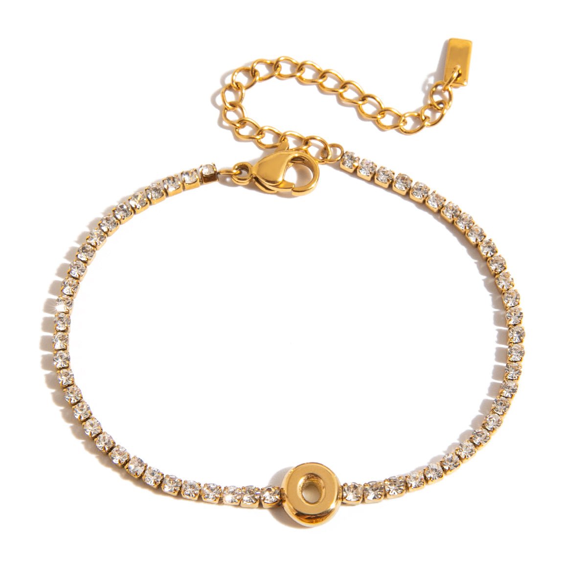 Initial Diamond Armband im 18K Gold look - PULXERA