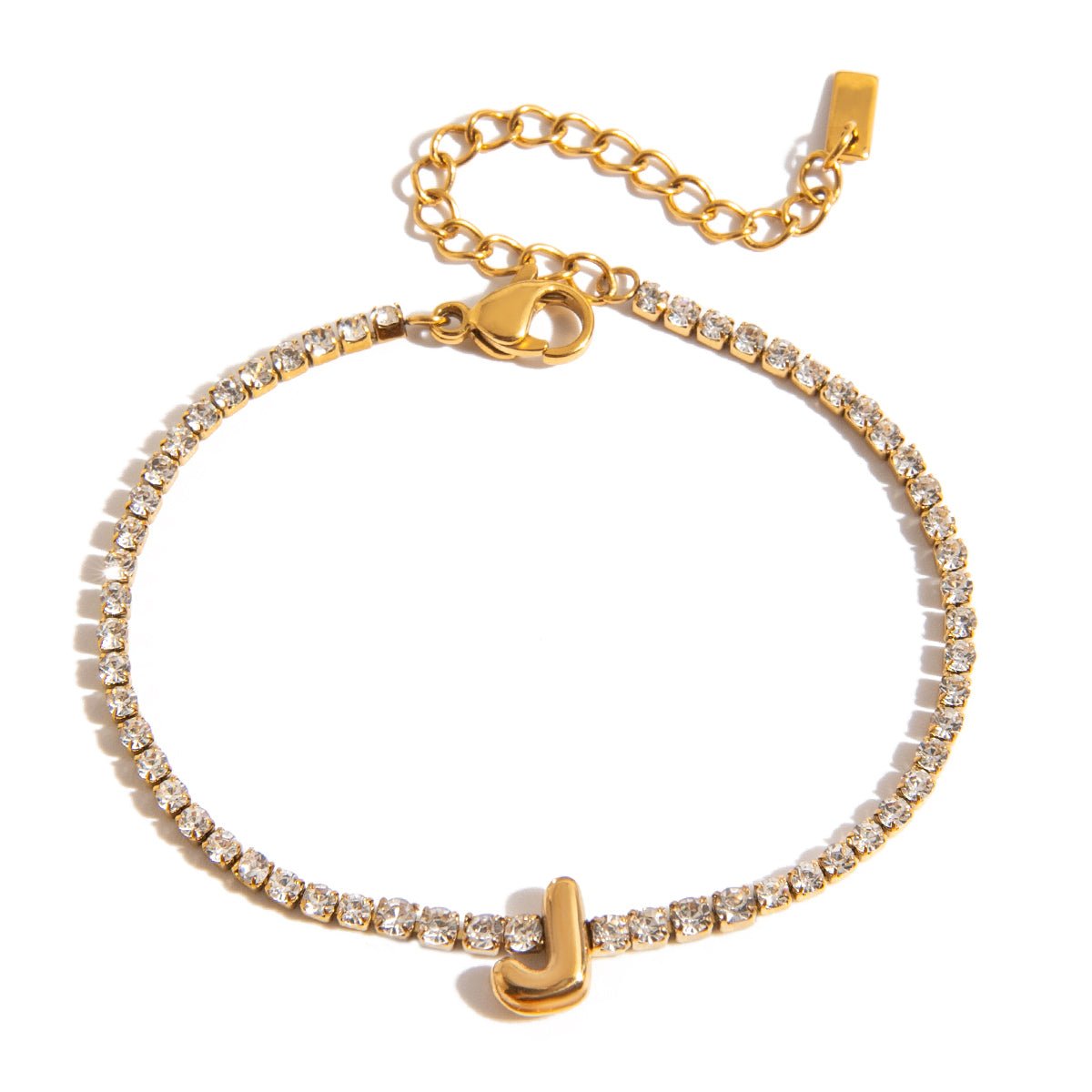 Initial Diamond Armband im 18K Gold look - PULXERA