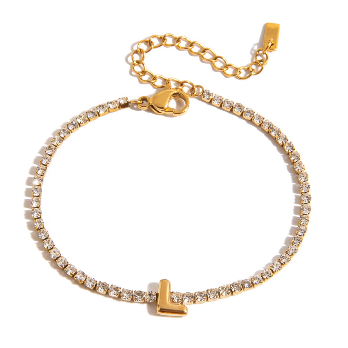 Initial Diamond Armband im 18K Gold look - PULXERA