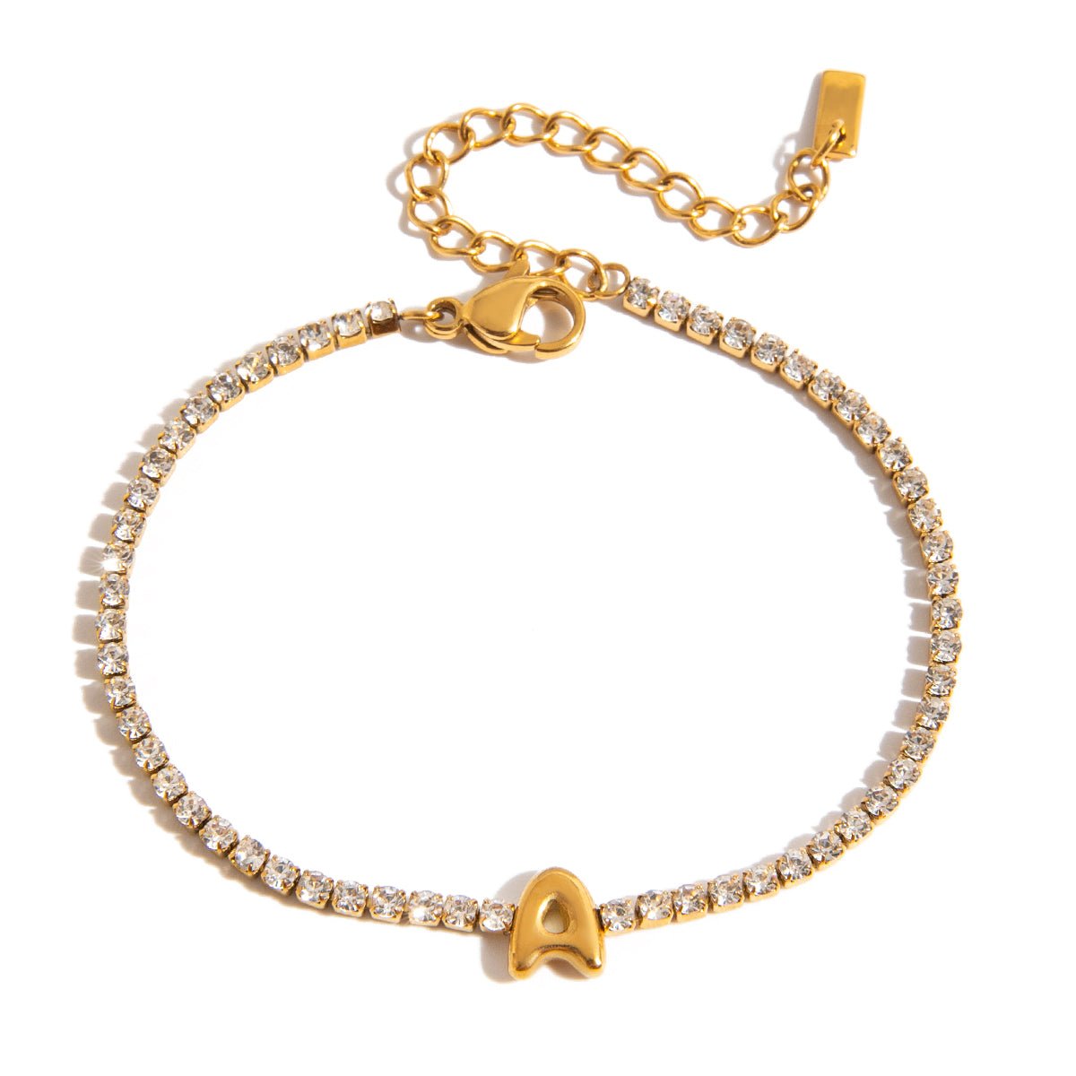 Initial Diamond Armband im 18K Gold look - PULXERA
