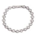 Klassisches „Crystal Round“ Armband – Silber – Zirkonia Rundfassung - PULXERA