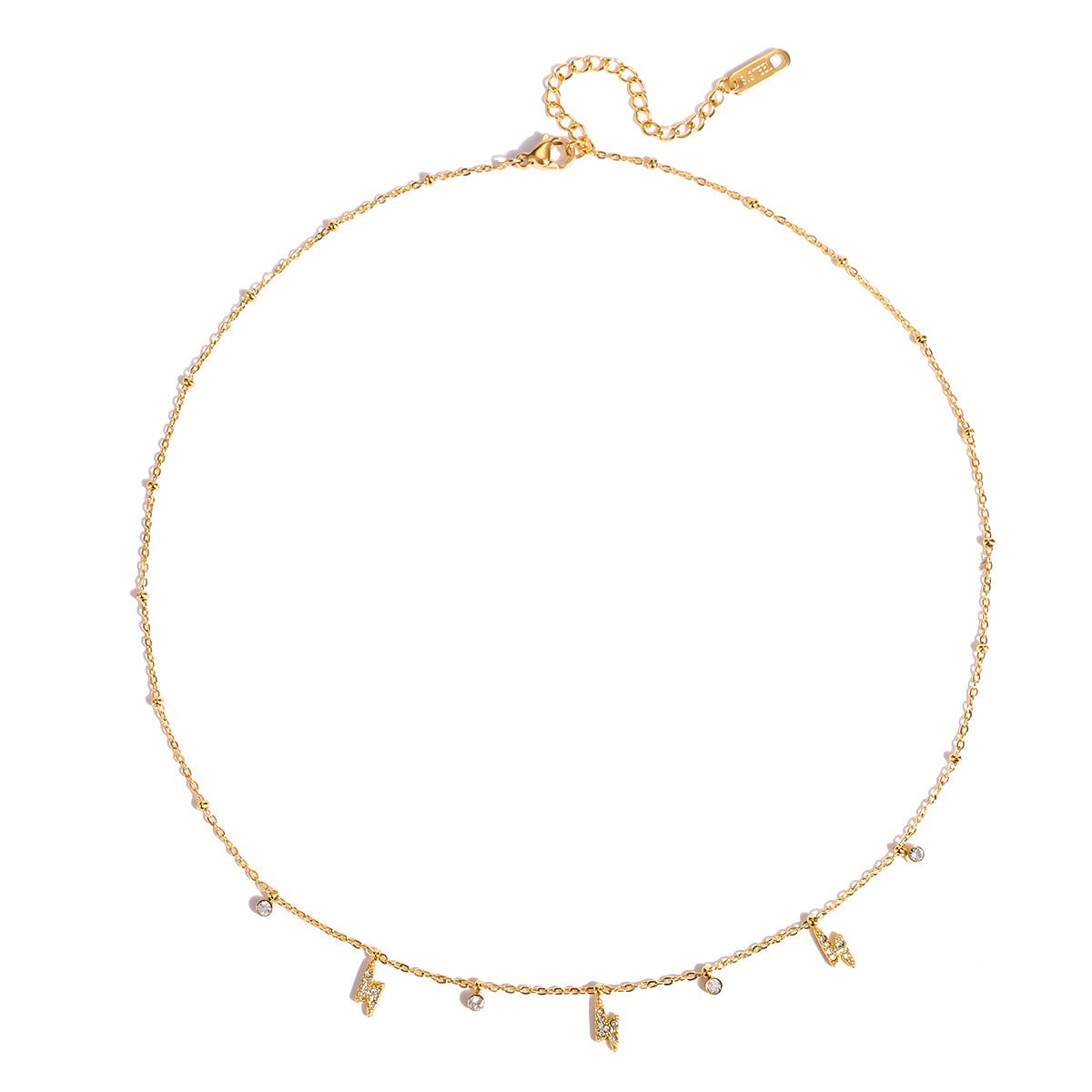 Lightning Glow Halskette im 18K Gold Look - PULXERA