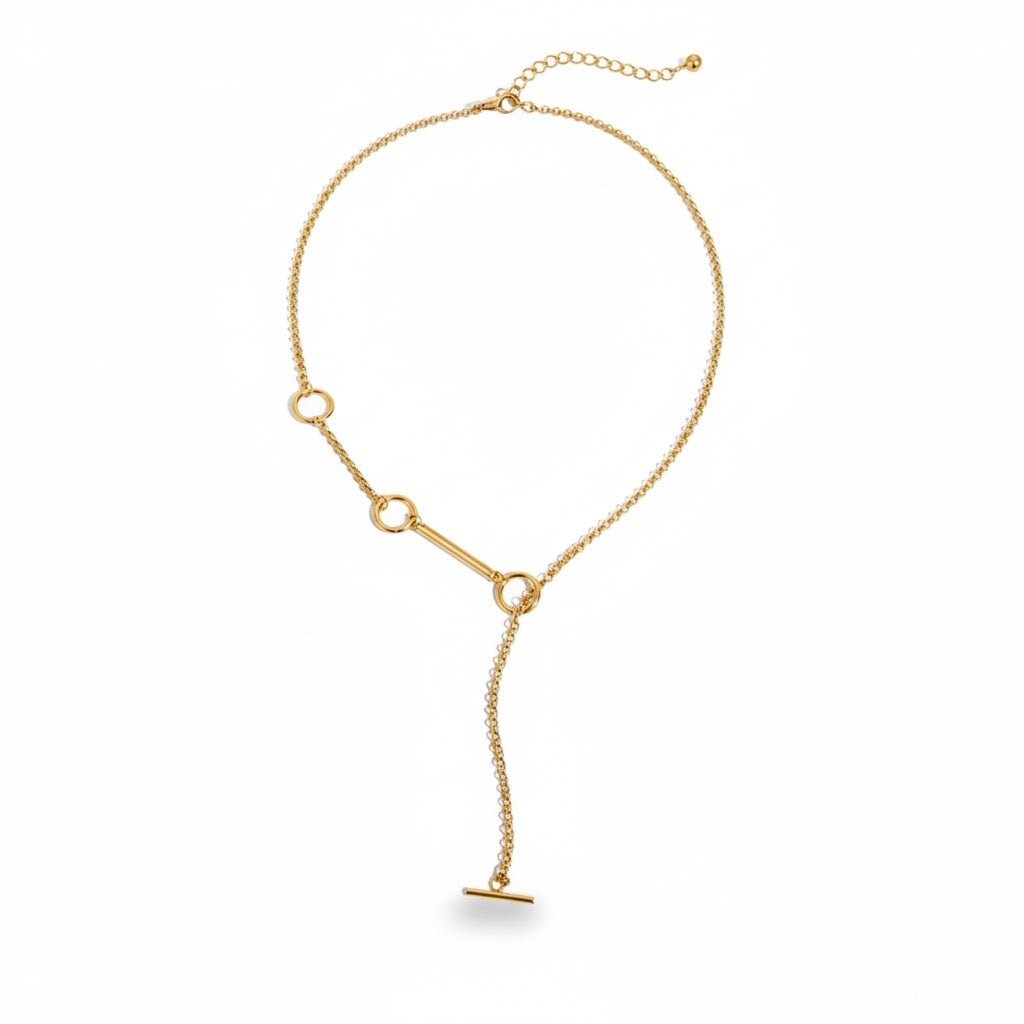 Modern Link Y - Kette – Minimalistisches Toggle - Design - PULXERA