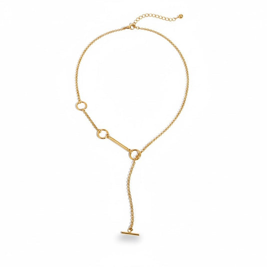Modern Link Y - Kette – Minimalistisches Toggle - Design - PULXERA