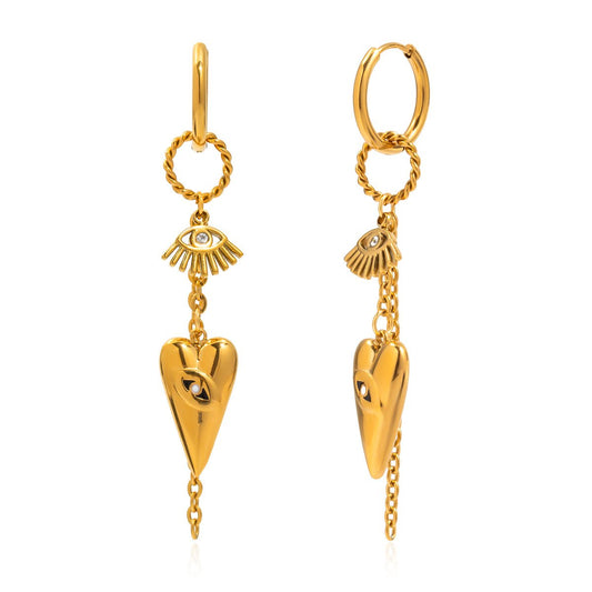 Mystic Heart Ohrringe – Gold – Schutz & Style in einem - PULXERA