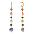 Natural Gemstone Drop Ohrringe – Bunte Heilsteine & Gold - Design - PULXERA