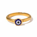 Nazar Eye Protection Ring – Feiner vergoldeter Ring - PULXERA