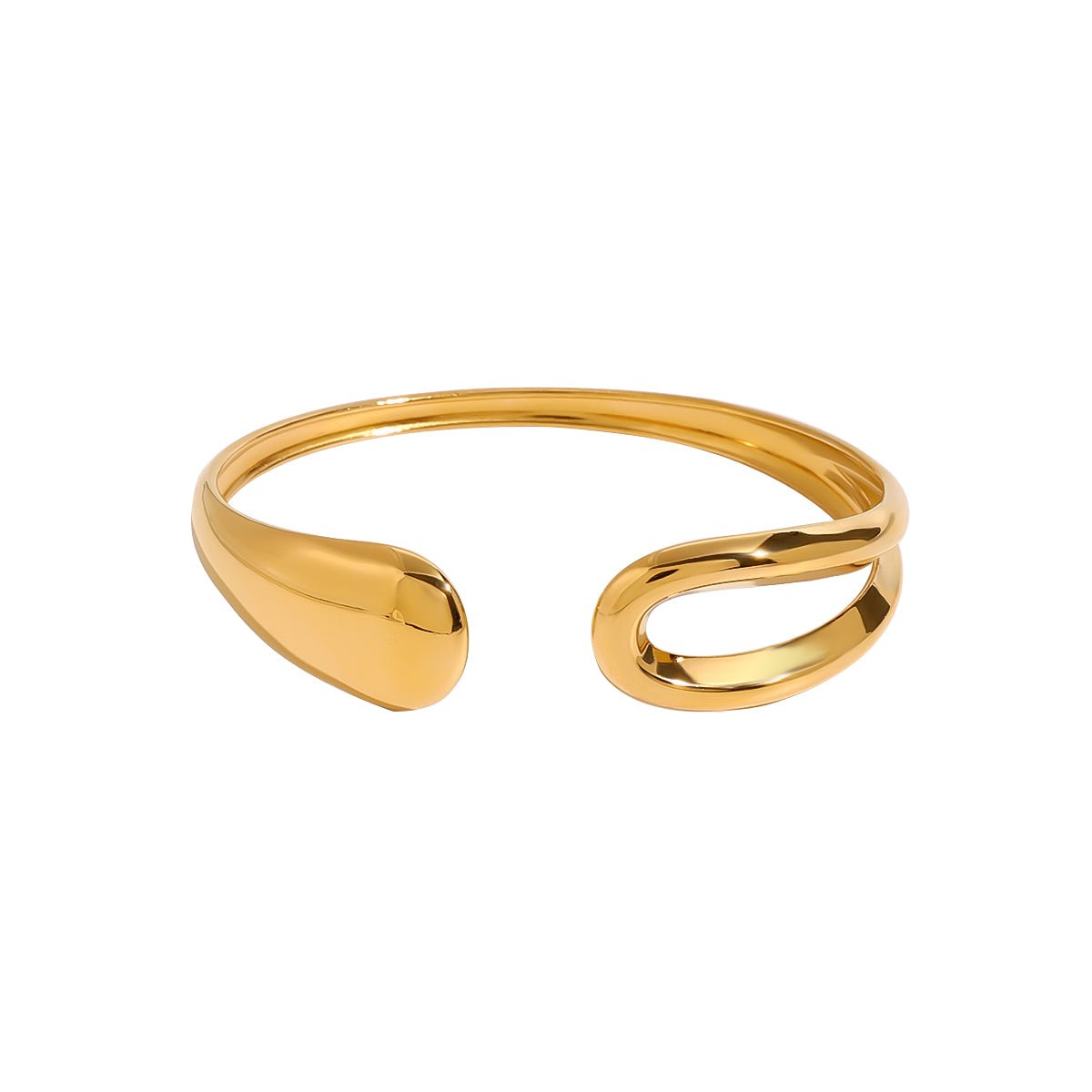 Open Wave Armreif – 18K Gold Look - PULXERA