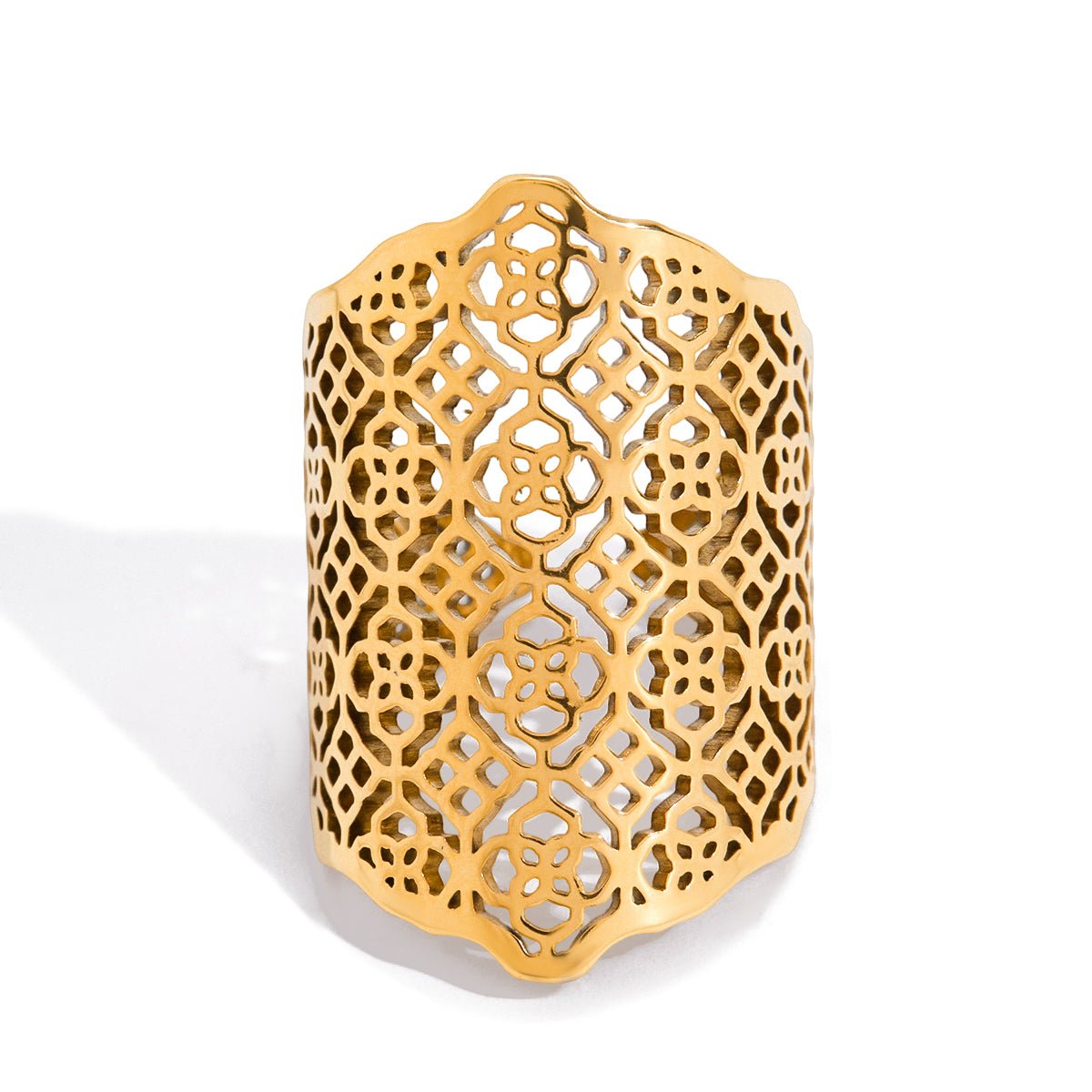 Oriental Lace Ring im 18 K Gold look - PULXERA