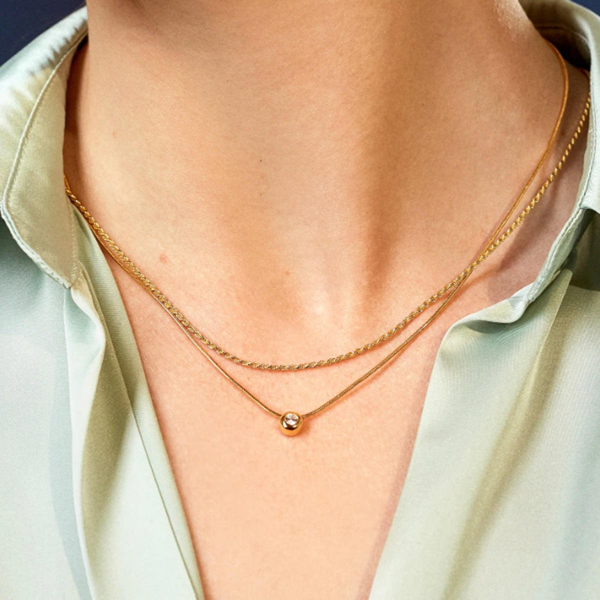 Pure Glow Halskette im 18K Gold Look - PULXERA