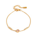 Rosé Crystal Armband – Feiner 18K Gold Look - PULXERA
