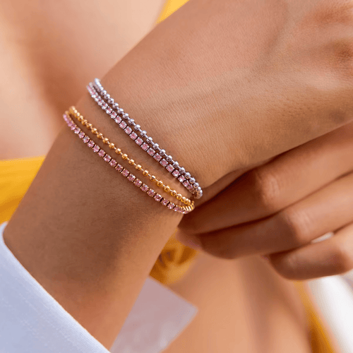 Rose Crystal Armband im Silber look - PULXERA