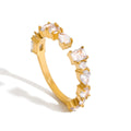 Royal Cut Crystal Ring im 18 K Gold look - PULXERA
