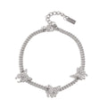Schmetterling - Armband „Crystal Wings“ – Silber Look - PULXERA