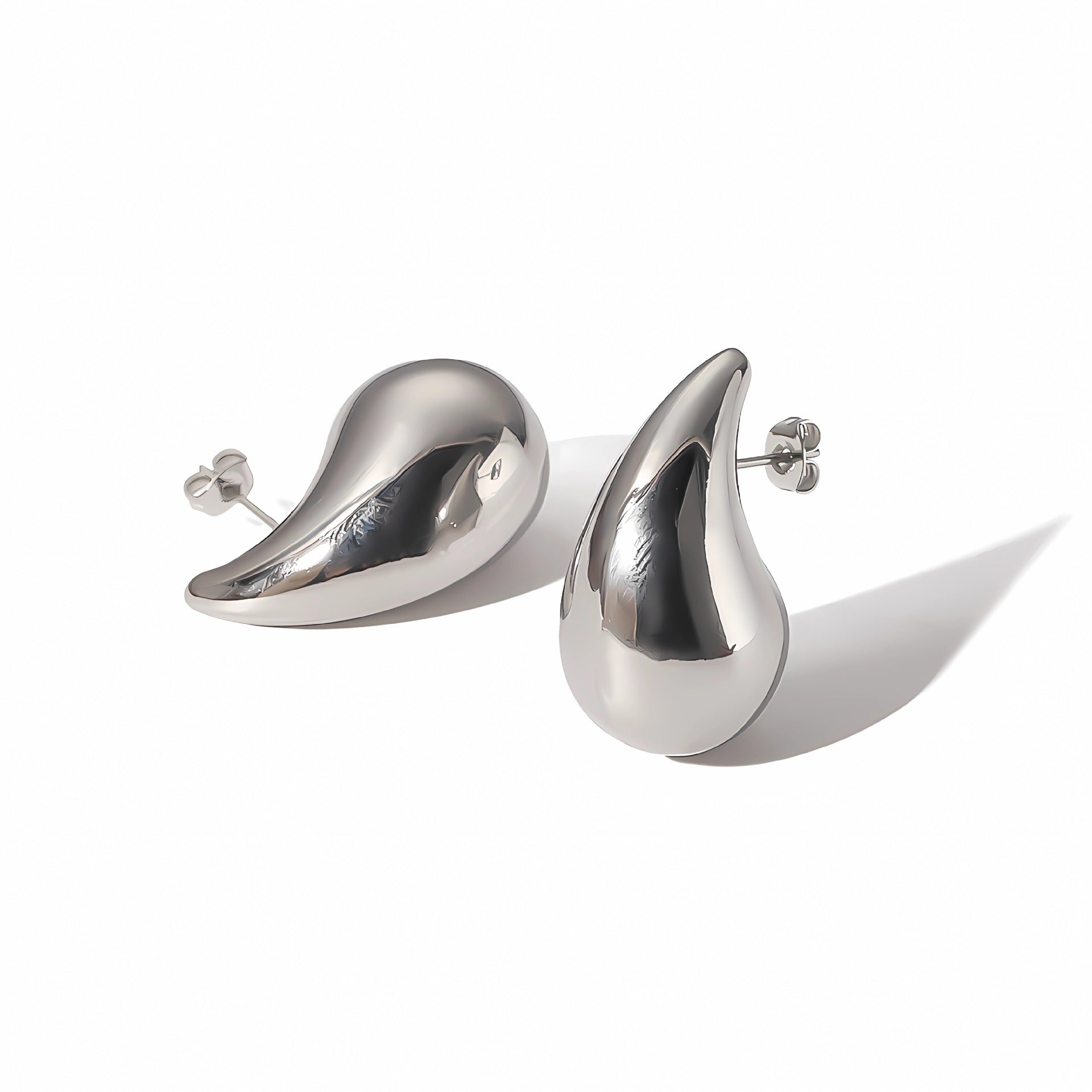 Silver Smooth Drop – Elegante Tropfen - Ohrringe im modernen Design - PULXERA