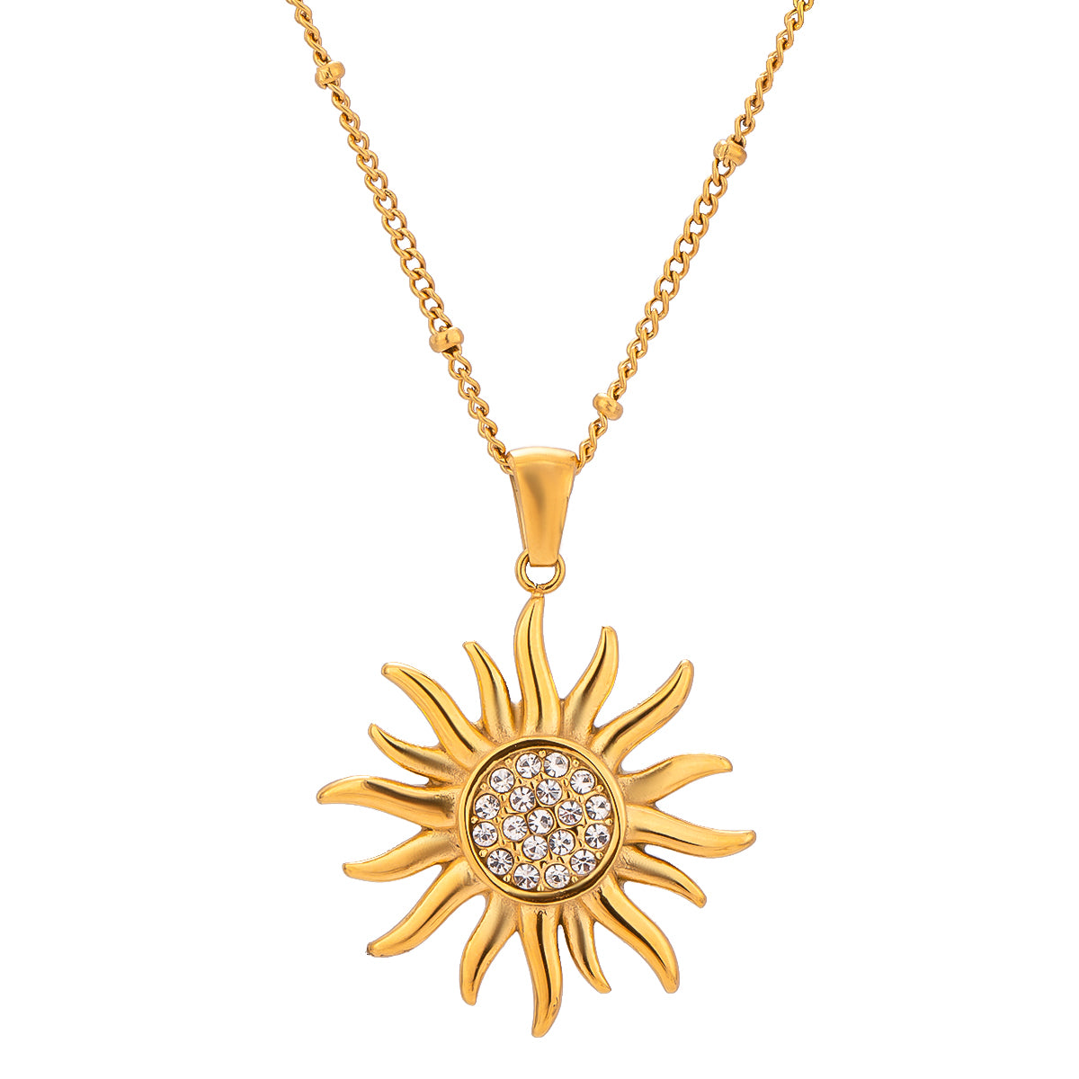 Solaris Radiant Halskette im 18K Gold Look
