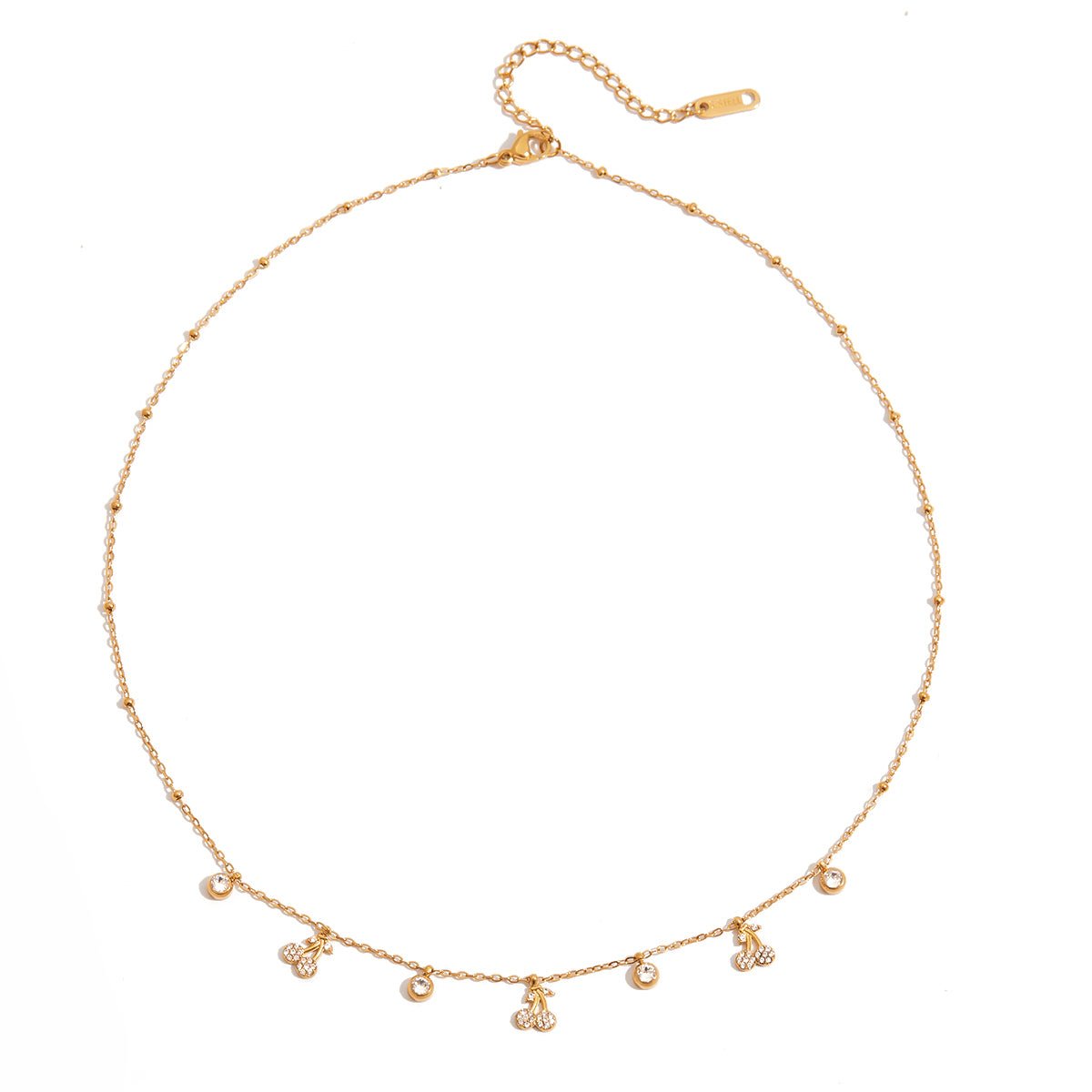 Sparkling Cherry Halskette im 18K Gold Look - PULXERA