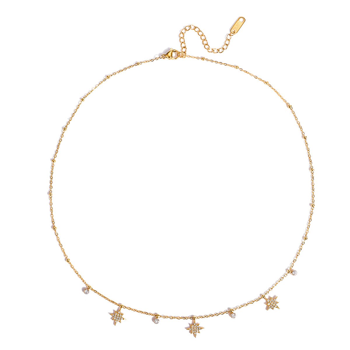 Stardust Charm Halskette im 18K Gold Look - PULXERA