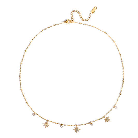 Stardust Charm Halskette im 18K Gold Look - PULXERA