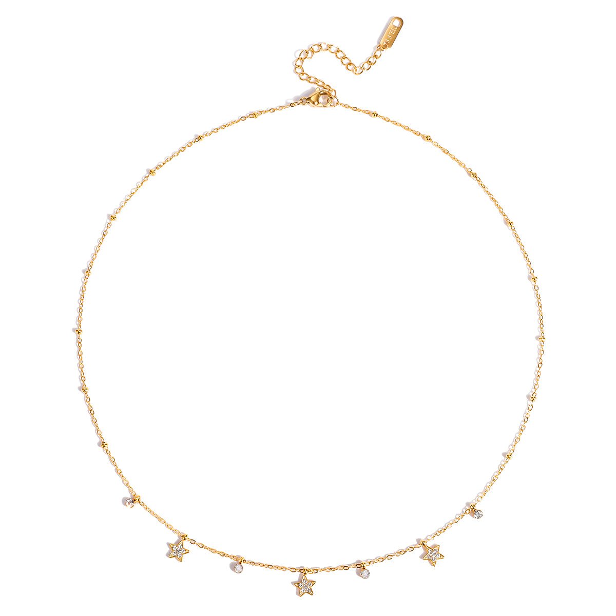 Stardust Sparkle Halskette im 18K Gold Look - PULXERA