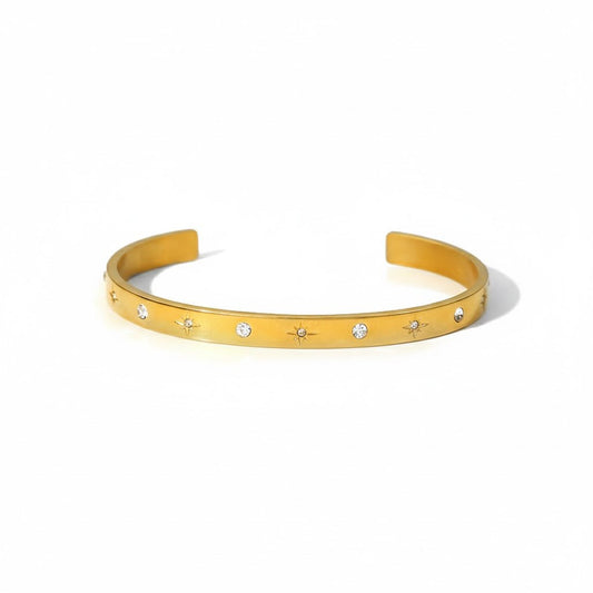 Starlight Armreif – Funkelnder 18K Gold Look - PULXERA