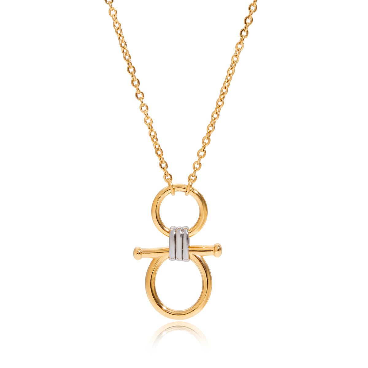 Toggle Elegance Necklace – Minimalistische Halskette mit Luxus - Verschlussdesign - PULXERA