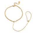 Twisted Elegance Handkette im 18K Gold look - PULXERA