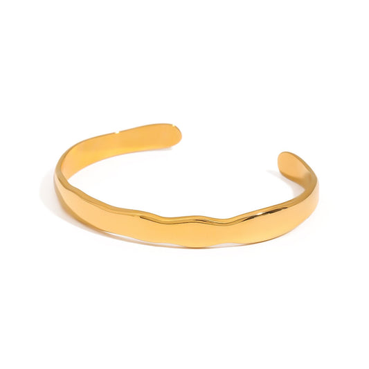 Wellen - Design Armreif – 18K Gold Look - PULXERA